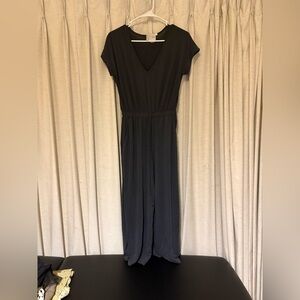 Anthropologie Charcoal Maxi Dress